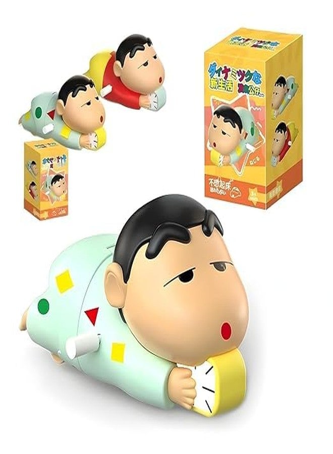 JAMBUVANTI Shinchan Manual Clockwork Toy Anime 5CM Character Styling Crawling Flat Push Children's Toy Moving Birthday Gift Figure - Image 2
